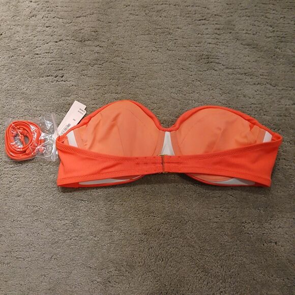 Victorias Secret Twist Front Knockout Strapless Bandeau Bikini Top Size 36B - Picture 2 of 6